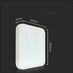 Plafond V-TAC 36W LED SAMSUNG CHIP négyzet 42x42cm felszíni szerelésű Pilot mozgásérzékelő IP44 fehér VT-8630S 4000K 3820lm 5 év garanciával small 3