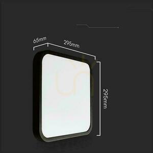 Plafond V-TAC 18W LED SAMSUNG CHIP négyzet 30x30cm felszíni szerelésű Pilot mozgásérzékelő IP44 fekete VT-8618S 4000K 1830lm 5 év garanciával small 3