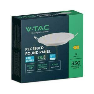 V-TAC VT-61003RD-S kerek süllyesztett LED panel 3W 3000K 330lm fehér, Samsung chip small 4