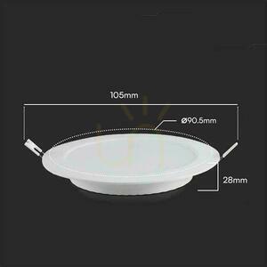 V-TAC 3W LED SAMSUNG CHIP süllyesztett panel kerek 90x28mm VT-61003RD-S 6500K 330lm 5 év garancia small 3