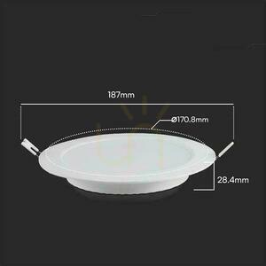 V-TAC 12W LED SAMSUNG CHIP süllyesztett panel kerek 170x28mm VT-61012RD-S 3000K 1200lm 5 év garancia small 3