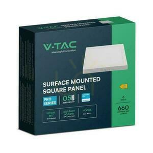 V-TAC falon kívüli LED panel 6 W 4000 K 660 lm négyzetes 120x120 mm Samsung VT-60006SQ-S small 2