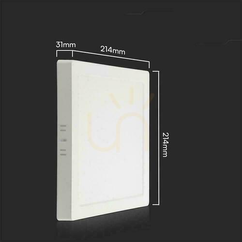 Jelölje be V-TAC 18W LED SAMSUNG CHIP felszíni panel négyzet alakú 214x214mm VT-60018SQ-S 4000K 1850lm 4000K