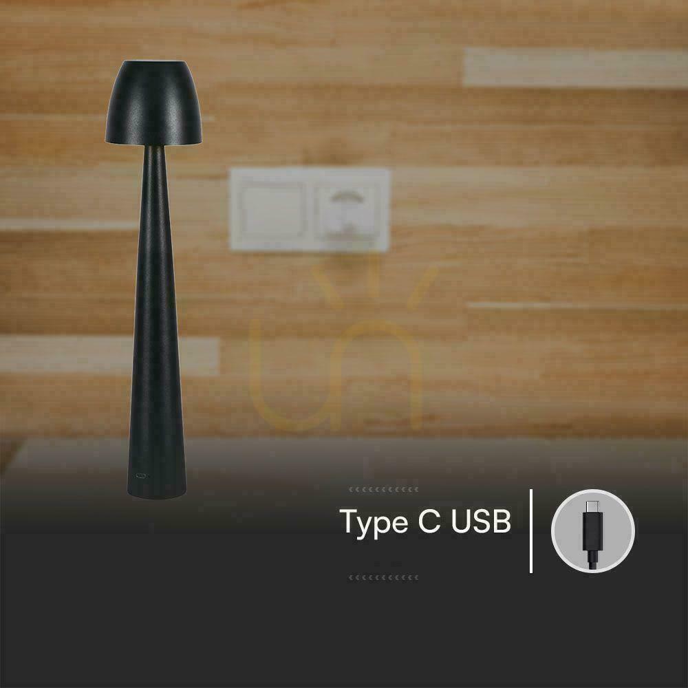 Előadás V-TAC 3W LED 37cm-es asztali éjszakai lámpa USB töltés Dimmelhető fekete VT-75001 3000K-6000K 110lm. V-TAC 3W LED 37cm-es asztali éjszakai lámpa USB töltés Dimmelhető fekete VT-75001 3000K-6000K 110lm.