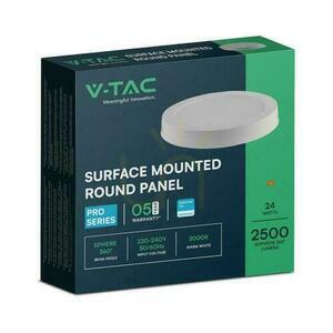 V-TAC 24W LED SAMSUNG CHIP felszíni panel kerek 288x31mm VT-60024RD-S 3000K 2500lm 3000K 2500lm small 2