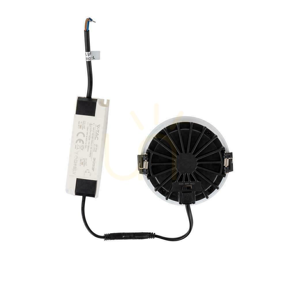 Kijelző V-TAC LED Downlight 12W BRIDGELUX CHIP CCT Fehér Raszter Káprázásgátló mézes méhsejt VT-17012 3000K-4000K-6400K 1180lm V-TAC LED Downlight 12W BRIDGELUX CHIP CCT Fehér Raszter Káprázásgátló mézes méhsejt VT-17012 3000K-4000K-6400K 1180lm