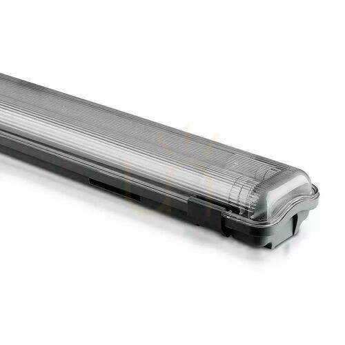 Jelölje be V-TAC PC/PC 2x120cm (2 x 18W) hermetikus LED lámpatest (LED csövek tartozék) VT-12023 4000K 3400lm