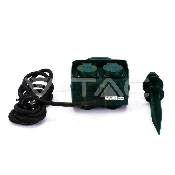 Kijelző V-TAC kerti aljzatok 4 aljzat 3m, Pin-in, IP44 Schuko VT-1114-3 V-TAC kerti aljzatok 4 aljzat 3m, Pin-in, IP44 Schuko VT-1114-3