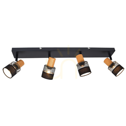 Jelölje be Spotlámpa Italux Coletta fekete fa fém 4xE14 65 cm SPL-90110-4