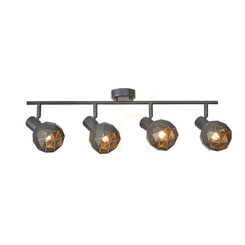 Jelölje be Italux Harley 4 pontos LED spotlámpa szürke-arany E14 64 cm SPL-3480-4-GR-GD