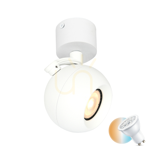 Jelölje be Italux GU10 fehér alumínium spotlámpa 10W IP20 SPL-45379-1R-WH
