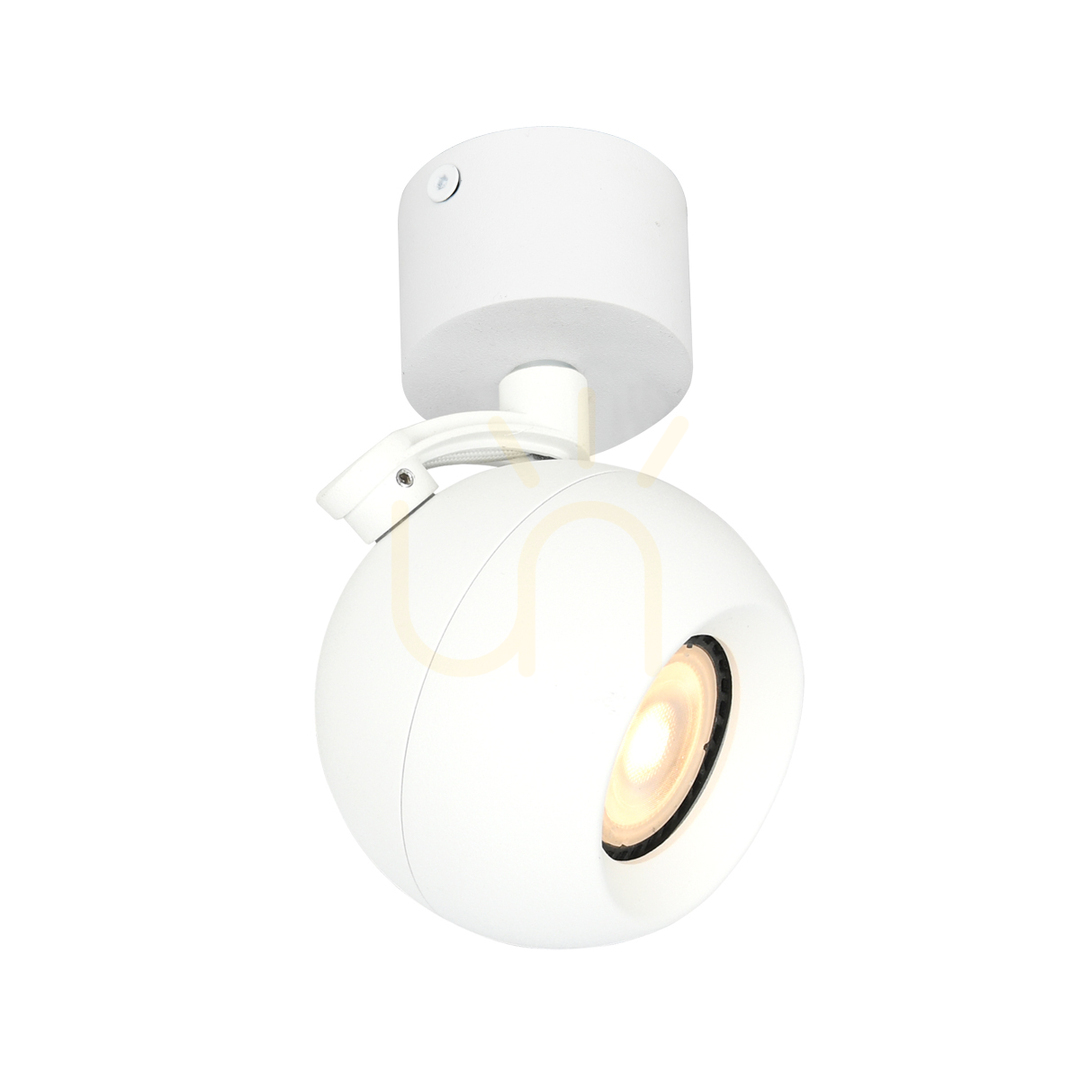 Kilátás Italux GU10 fehér alumínium spotlámpa 10W IP20 SPL-45379-1R-WH Italux GU10 fehér alumínium spotlámpa 10W IP20 SPL-45379-1R-WH