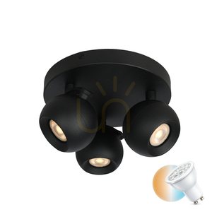 Italux 3 lámpás fekete GU10 LED spotlámpa SPL-45379-3R-BK small 0