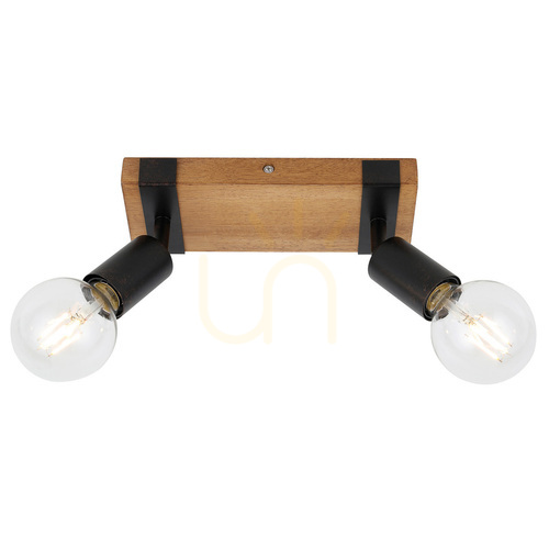 Jelölje be Italux Retro fekete 2 pontos E27 spotlámpa SPL-2079-2