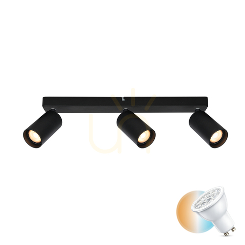 Jelölje be Italux fekete modern 3 pontos GU10 spotlámpa SPL-23436-3-BK