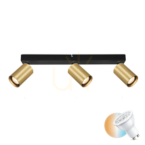 Italux fekete 3 pontos GU10 LED spotlámpa SPL-23436-3-BK-GD small 0