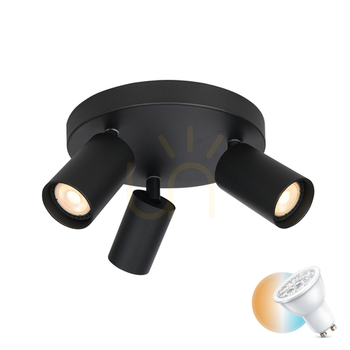 Jelölje be Italux Nesto 3 lámpás fekete GU10 spotlámpa SPL-23436-3R-BK