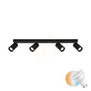 Italux 4 fényes fekete GU10 spotlámpa SPL-23436-4-BK small 0