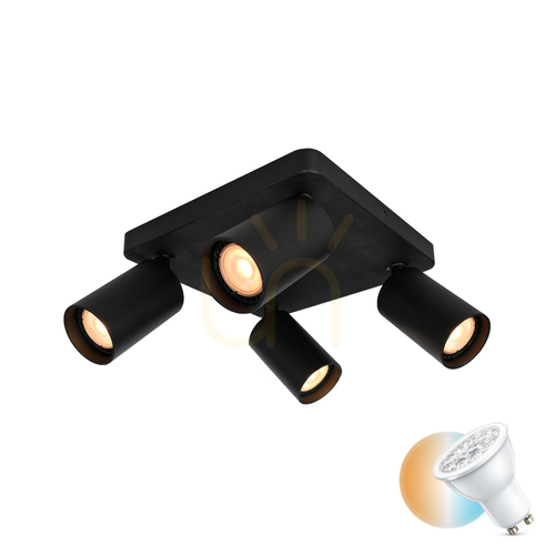 Jelölje be Italux Nesto 4 pontos fekete GU10 LED spotlámpa SPL-23436-4S-BK
