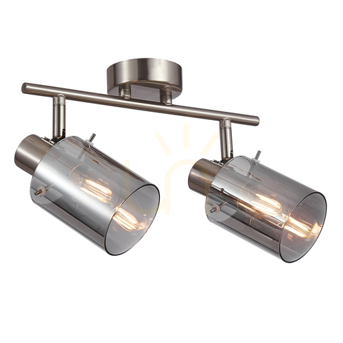 Jelölje be Italux spotlámpa LED E14 2 ágú smoky üveg ezüst SPL-5581-2-SC-SG