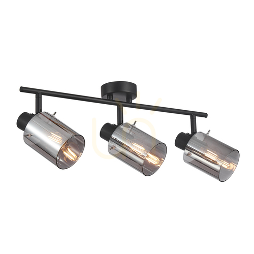 Jelölje be Spotlámpa Italux Sardo 3x E14 fekete smoky üveg, SKU SPL-5581-3-BK-SG