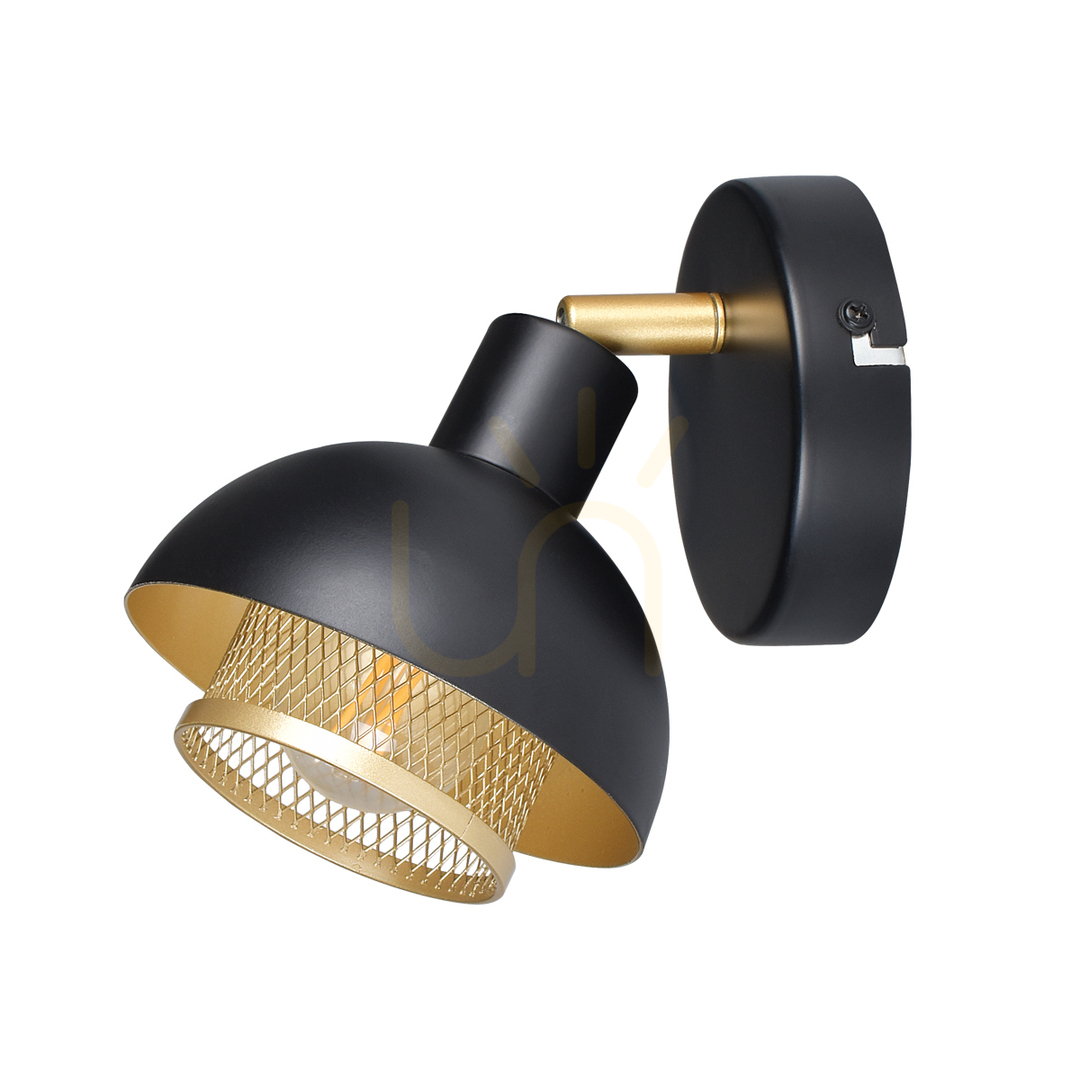 Jelölje be Spotlámpa Italux Savio fekete-arany E14 LED 1x40W SPL-27357-1-BK-GD Spotlámpa Italux Savio fekete-arany E14 LED 1x40W SPL-27357-1-BK-GD