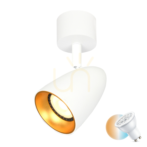 Jelölje be Italux fehér GU10 LED spotlámpa alumínium 10W 7 cm SPL-36748-1R-WH-GD