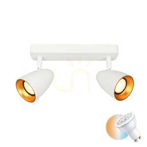 Italux spotlámpa Tino GU10 2x10W fehér alumínium 24 cm SPL-36748-2-WH-GD small 0