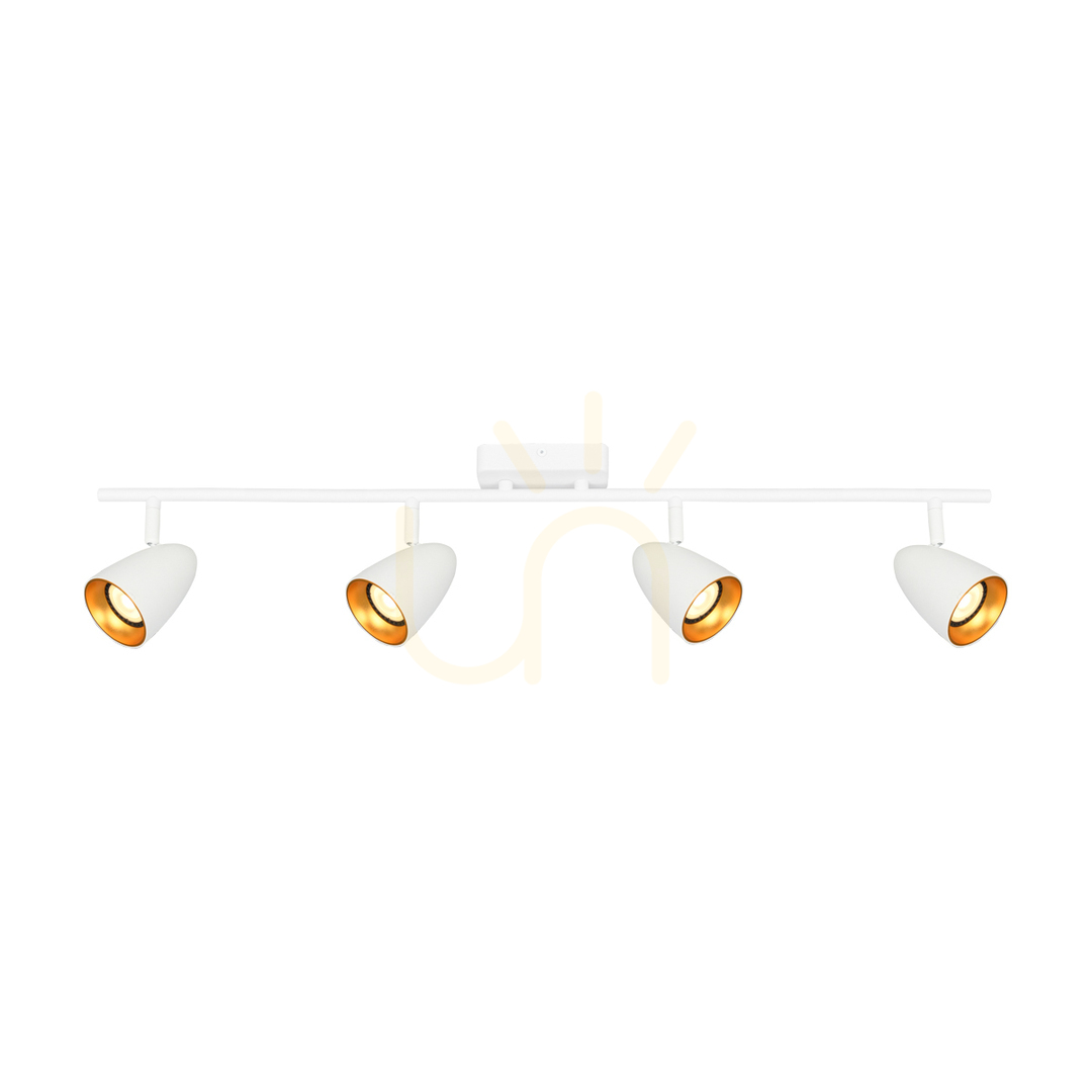 Kilátás Spotlámpa Italux Tino 4xGU10 fehér alumínium SKU SPL-36748-4-WH-GD Spotlámpa Italux Tino 4xGU10 fehér alumínium SKU SPL-36748-4-WH-GD