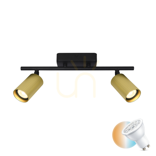 Jelölje be Spotlámpa Italux Tris fekete 2xGU10 LED 10W SPL-46829-2-BK-GD