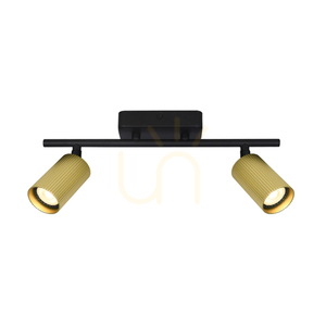 Spotlámpa Italux Tris fekete 2xGU10 LED 10W SPL-46829-2-BK-GD 1 Spotlámpa Italux Tris fekete 2xGU10 LED 10W SPL-46829-2-BK-GD small 1