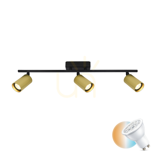 Jelölje be Italux fekete 3 pontos GU10 LED spotlámpa SPL-46829-3-BK-GD