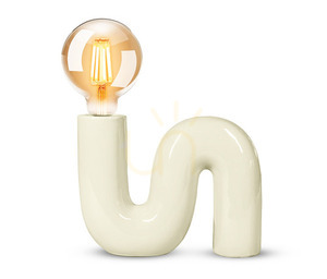 Aviano POP SERPENT LX24801 asztali lámpa, vaníliaszínű kerámia, E27, 20 cm small 0