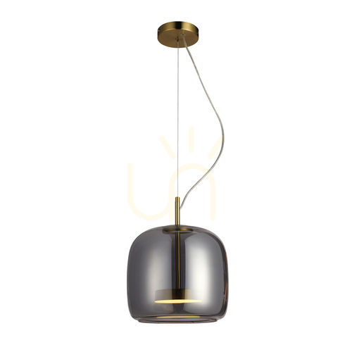 Jelölje be Függőlámpa Italux Caste LED aranysárga smoky 26 cm PND-17760A-BRSS-SG
