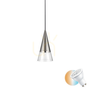 Függőlámpa Ideallux Cono SP1 Nickel ezüst üveg GU10 322803 0 Függőlámpa Ideallux Cono SP1 Nickel ezüst üveg GU10 322803 small 0