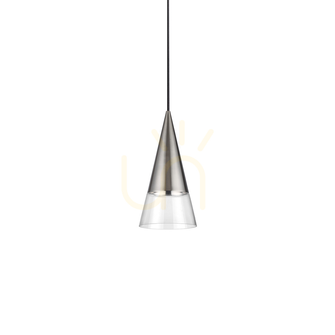 Előnézet Függőlámpa Ideallux Cono SP1 Nickel ezüst üveg GU10 322803 Függőlámpa Ideallux Cono SP1 Nickel ezüst üveg GU10 322803