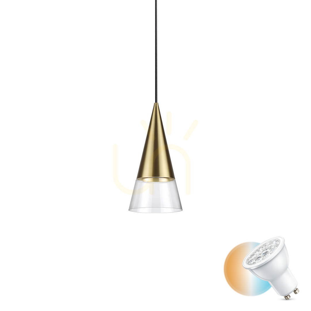 Jelölje be Függőlámpa Ideallux CONO SP1 sárgaréz üveg GU10 15 cm 321479 Függőlámpa Ideallux CONO SP1 sárgaréz üveg GU10 15 cm 321479