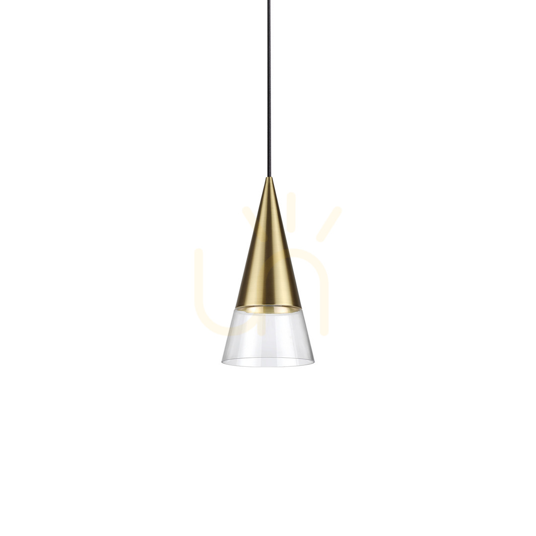 Előnézet Függőlámpa Ideallux CONO SP1 sárgaréz üveg GU10 15 cm 321479 Függőlámpa Ideallux CONO SP1 sárgaréz üveg GU10 15 cm 321479