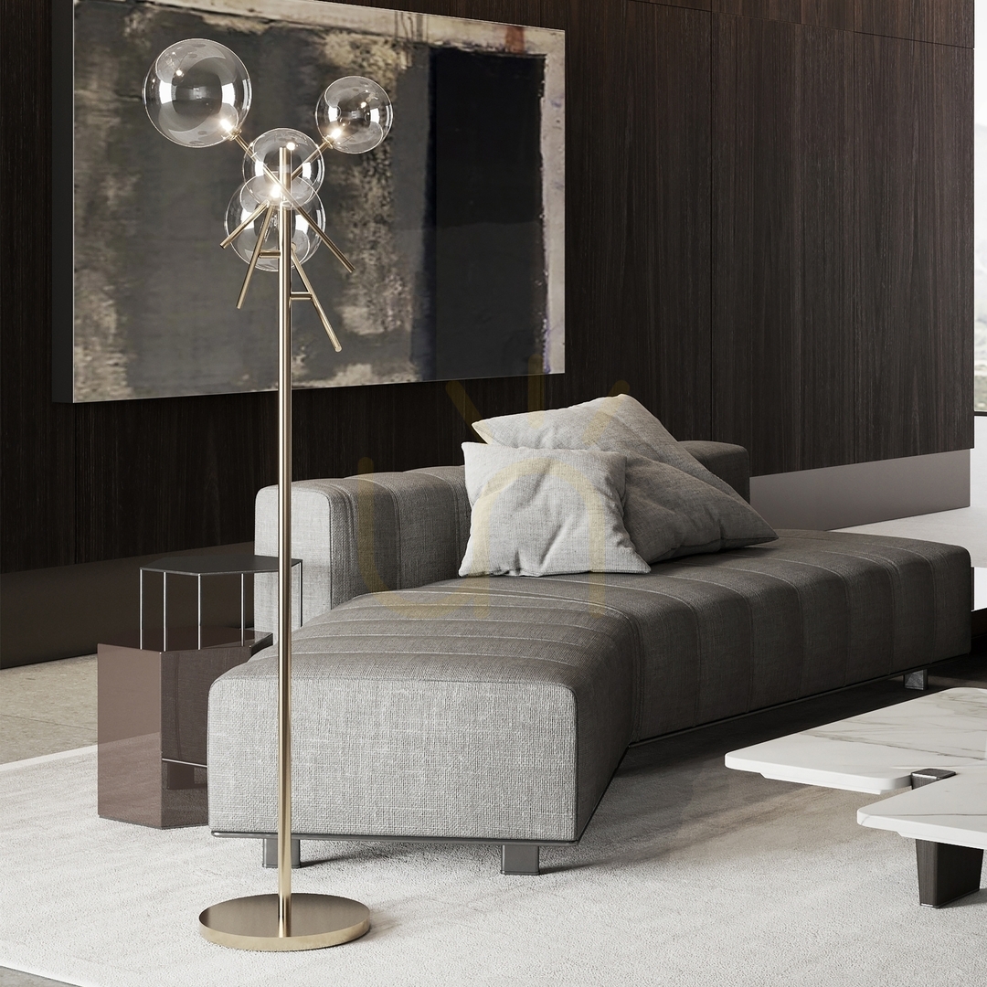 Kilátás Állólámpa Ideallux Equinoxe PT4 króm-füst üveg 4xG4 348292 Állólámpa Ideallux Equinoxe PT4 króm-füst üveg 4xG4 348292