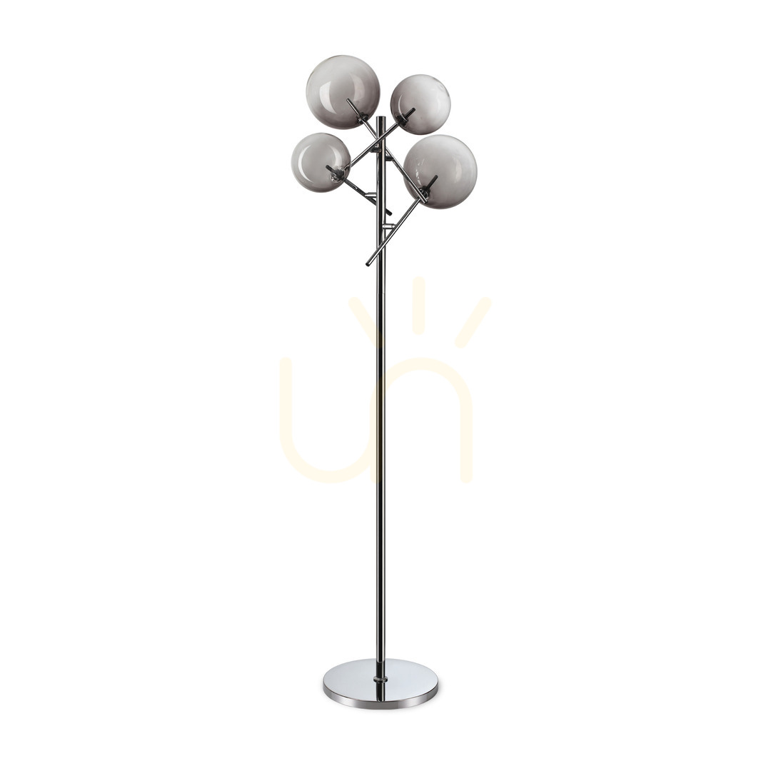 Jelölje be Állólámpa Ideallux Equinoxe PT4 króm-füst üveg 4xG4 348292 Állólámpa Ideallux Equinoxe PT4 króm-füst üveg 4xG4 348292