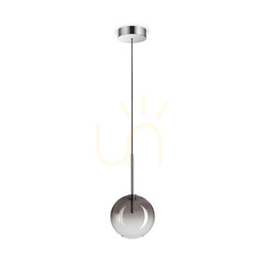 Függőlámpa Ideallux Equinoxe SP1 D15 füstszürke üveg króm 326351 small 0