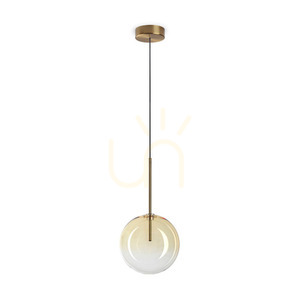 Függőlámpa Ideallux Equinoxe SP1 D20 borostyán üveg króm 345352 small 0