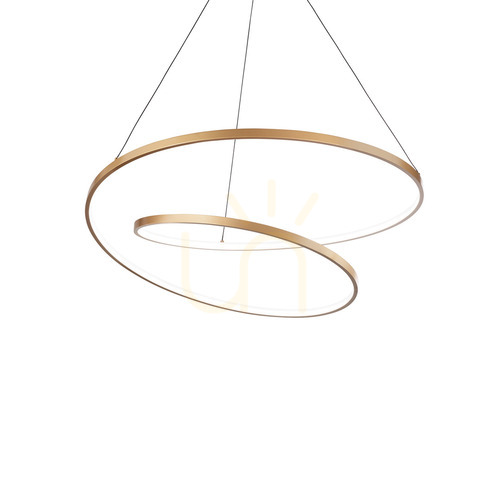 Jelölje be Függőlámpa Ideallux OZ D80 342429 sárgaréz LED 52W 2700K 80 cm