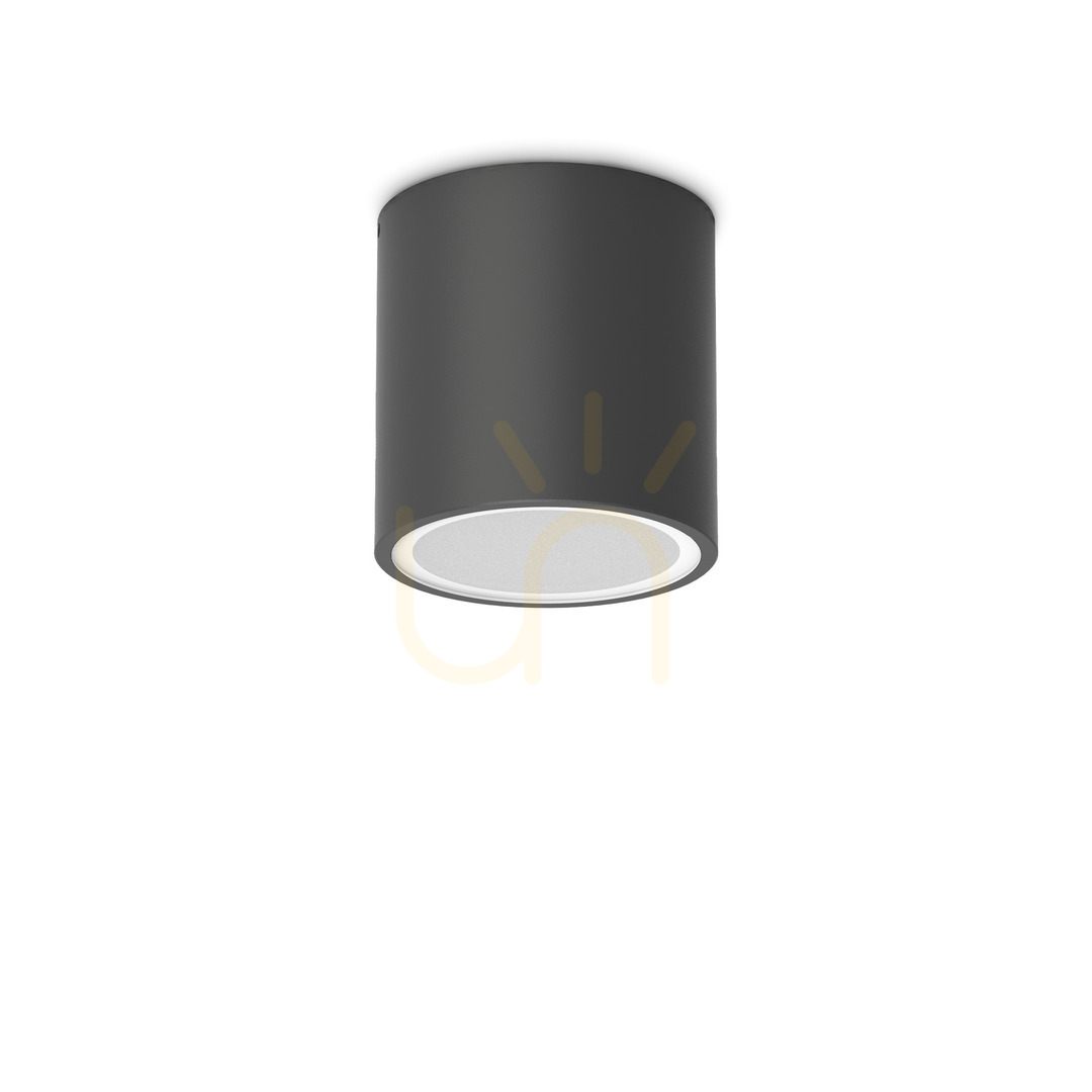 Előnézet Kültéri mennyezeti lámpa Ideallux Techo PL1 Round D09 fekete GU10 318141 Kültéri mennyezeti lámpa Ideallux Techo PL1 Round D09 fekete GU10 318141