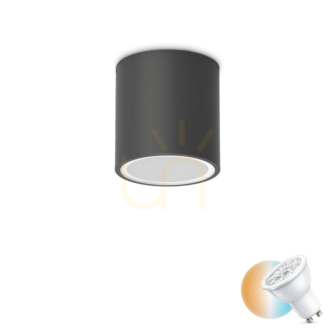 Jelölje be Kültéri mennyezeti lámpa Ideallux Techo PL1 Round D09 fekete GU10 318141 Kültéri mennyezeti lámpa Ideallux Techo PL1 Round D09 fekete GU10 318141