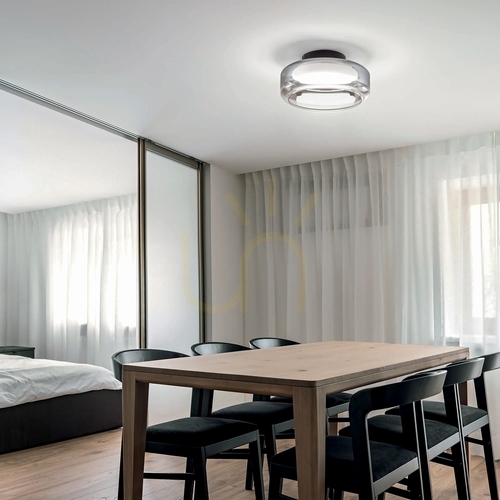 Jelölje be Plafon Ideallux TOPICO 333007 LED 12W fekete D25 cm