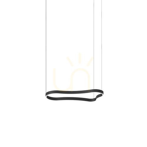 Jelölje be Függőlámpa Ideallux Waves fekete LED 37W 345215