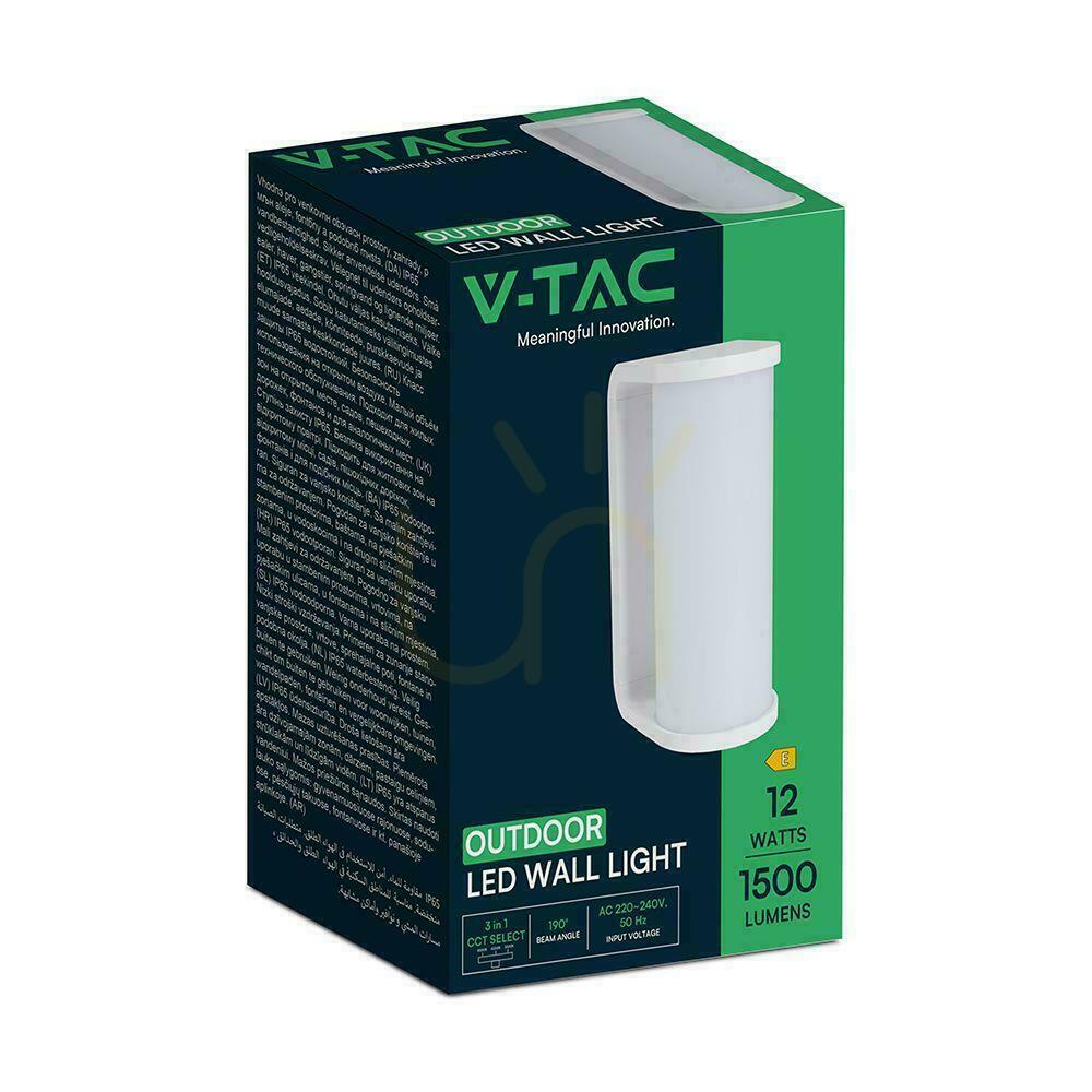 Előnézet Fali lámpa V-TAC 12W LED Fekete IP65 VT-9112CCT 3000K-4000K-6500K 1760lm. Fali lámpa V-TAC 12W LED Fekete IP65 VT-9112CCT 3000K-4000K-6500K 1760lm.