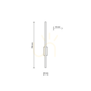 Flash Wood fenyő fali lámpa 1 Led M small 4