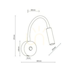 Lagos Fekete/arany fali lámpa 1 Usb small 7